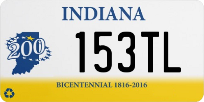 IN license plate 153TL