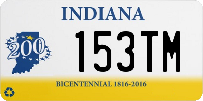 IN license plate 153TM