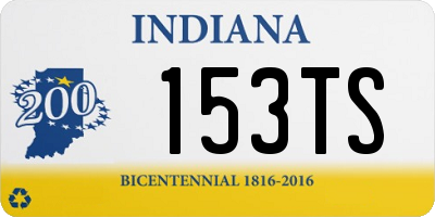 IN license plate 153TS