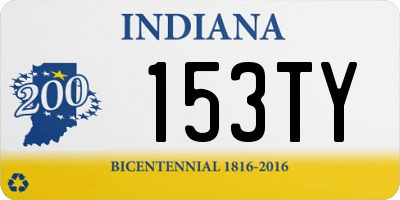 IN license plate 153TY