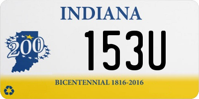 IN license plate 153U