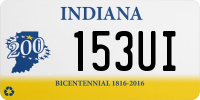 IN license plate 153UI