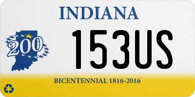 IN license plate 153US