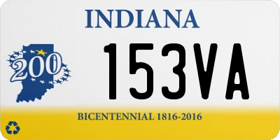 IN license plate 153VA