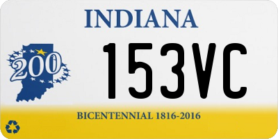 IN license plate 153VC