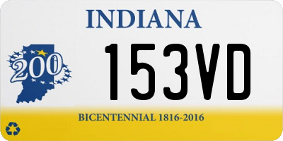 IN license plate 153VD