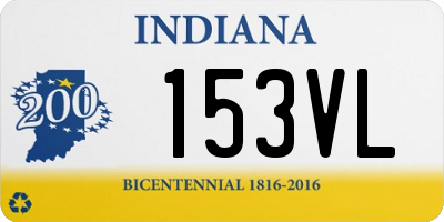 IN license plate 153VL