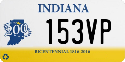 IN license plate 153VP