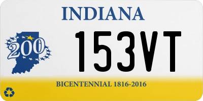 IN license plate 153VT