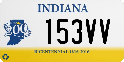 IN license plate 153VV