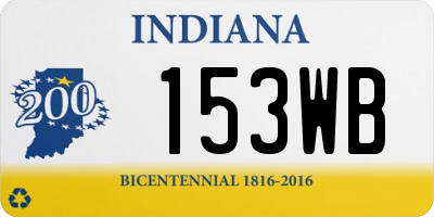 IN license plate 153WB