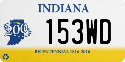 IN license plate 153WD