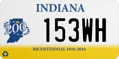 IN license plate 153WH