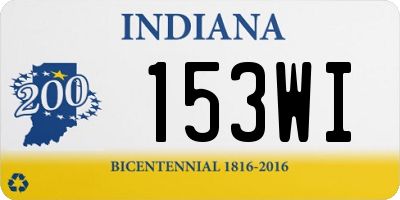 IN license plate 153WI