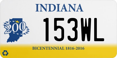 IN license plate 153WL