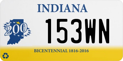 IN license plate 153WN