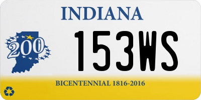 IN license plate 153WS