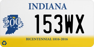 IN license plate 153WX