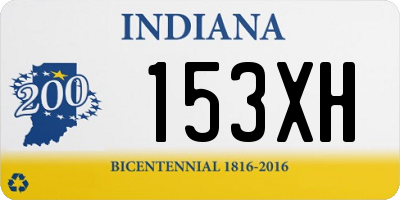 IN license plate 153XH