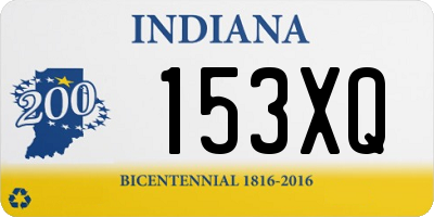 IN license plate 153XQ