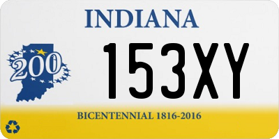 IN license plate 153XY