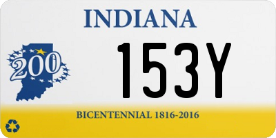 IN license plate 153Y