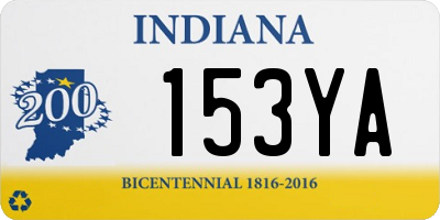 IN license plate 153YA