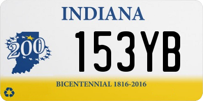 IN license plate 153YB