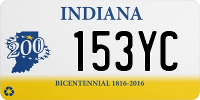 IN license plate 153YC