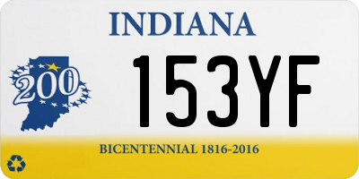 IN license plate 153YF