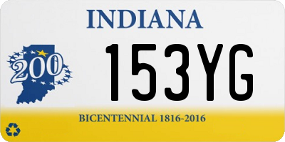 IN license plate 153YG