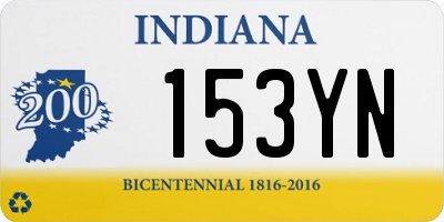 IN license plate 153YN