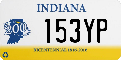 IN license plate 153YP