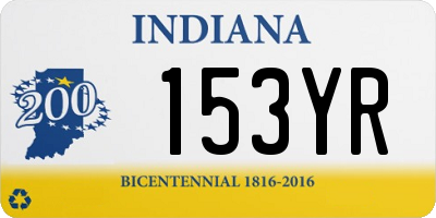 IN license plate 153YR