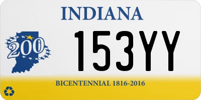 IN license plate 153YY