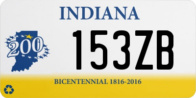 IN license plate 153ZB