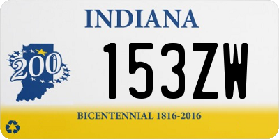 IN license plate 153ZW