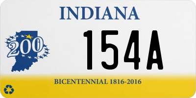 IN license plate 154A