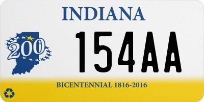 IN license plate 154AA