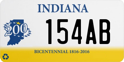 IN license plate 154AB