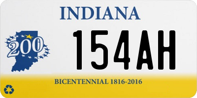 IN license plate 154AH