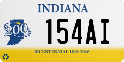 IN license plate 154AI