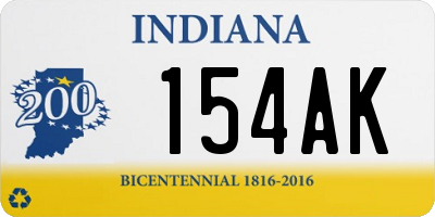 IN license plate 154AK