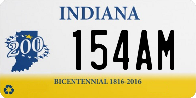 IN license plate 154AM