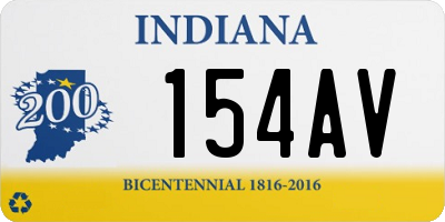 IN license plate 154AV