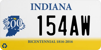 IN license plate 154AW