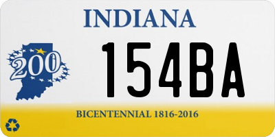 IN license plate 154BA