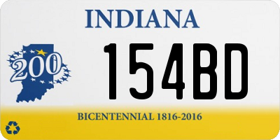 IN license plate 154BD