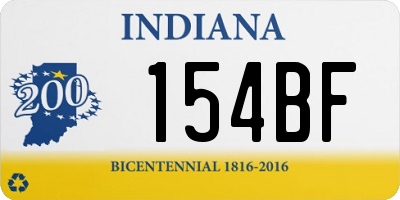 IN license plate 154BF