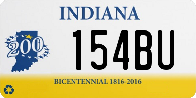 IN license plate 154BU